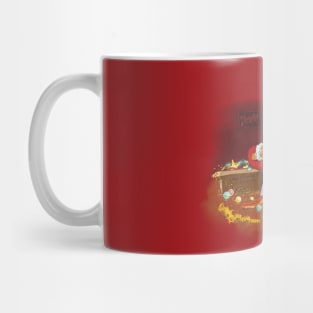 Christmas Dormice: Festive Watercolor Illustration Mug